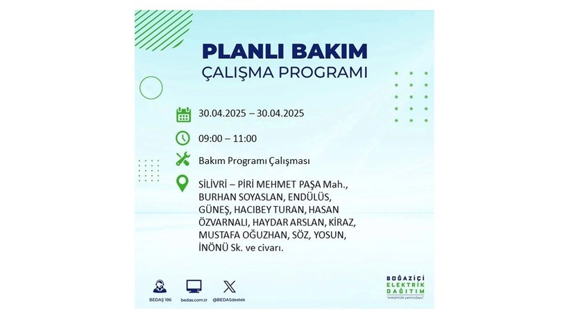 Elektrik kesintisinin olacağı ilçeler belli oldu: 30 Nisan elektrik kesintileri - Resim: 55