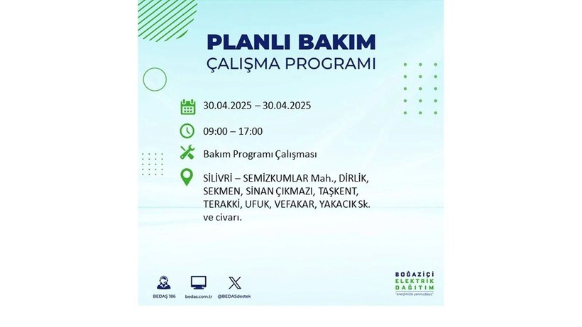 Elektrik kesintisinin olacağı ilçeler belli oldu: 30 Nisan elektrik kesintileri - Resim: 57
