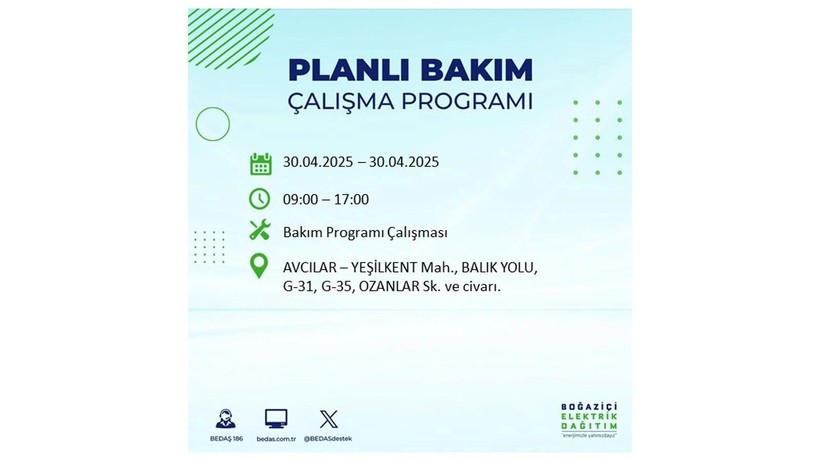 Elektrik kesintisinin olacağı ilçeler belli oldu: 30 Nisan elektrik kesintileri - Resim: 6