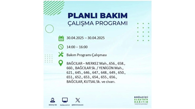 Elektrik kesintisinin olacağı ilçeler belli oldu: 30 Nisan elektrik kesintileri - Resim: 7