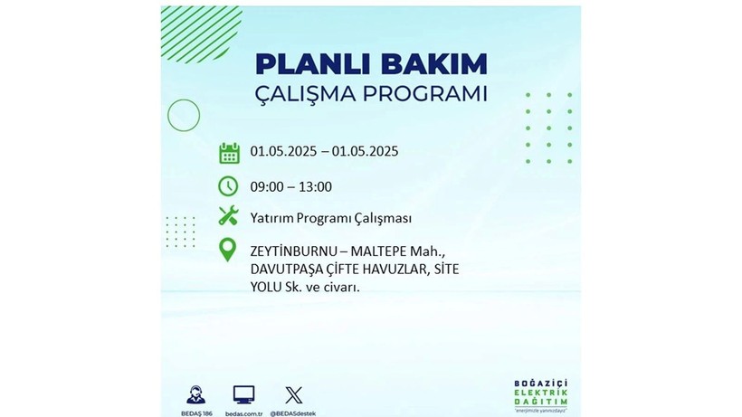 Uzun süreli elektrik kesintisi yaşanacak: 1 Mayıs elektrik kesintileri - Resim: 11