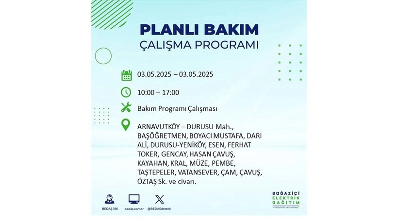 Elektrik kesintisi uzun sürecek: 3 Mayıs elektrik kesintileri - Resim: 1