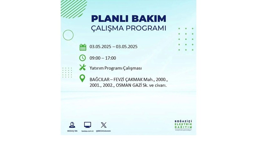 Elektrik kesintisi uzun sürecek: 3 Mayıs elektrik kesintileri - Resim: 11