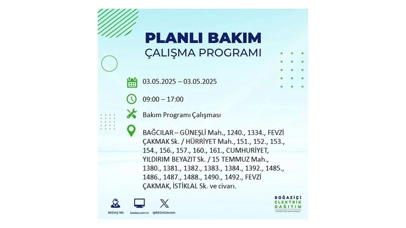 Elektrik kesintisi uzun sürecek: 3 Mayıs elektrik kesintileri - Resim: 12