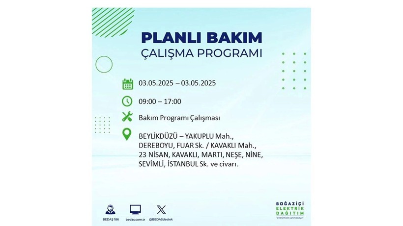 Elektrik kesintisi uzun sürecek: 3 Mayıs elektrik kesintileri - Resim: 16
