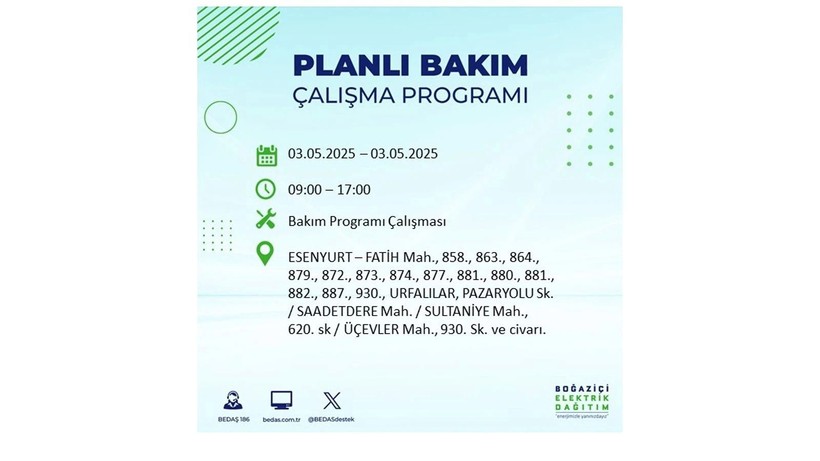 Elektrik kesintisi uzun sürecek: 3 Mayıs elektrik kesintileri - Resim: 20