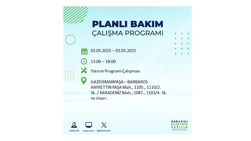 Elektrik kesintisi uzun sürecek: 3 Mayıs elektrik kesintileri - Resim: 28