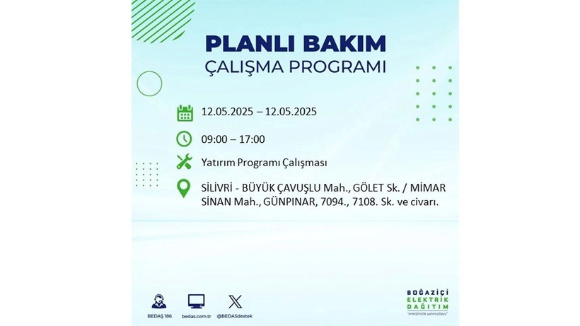 Uzun süreli elektrik kesintisi yaşanacak: 12 Mayıs elektrik kesintileri - Resim: 55