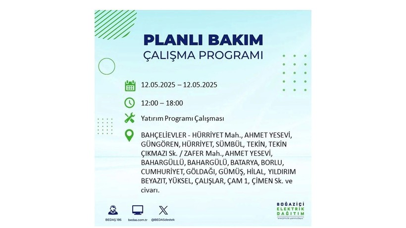 Uzun süreli elektrik kesintisi yaşanacak: 12 Mayıs elektrik kesintileri - Resim: 9