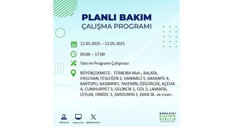 Uzun süreli elektrik kesintisi yaşanacak: 12 Mayıs elektrik kesintileri - Resim: 20