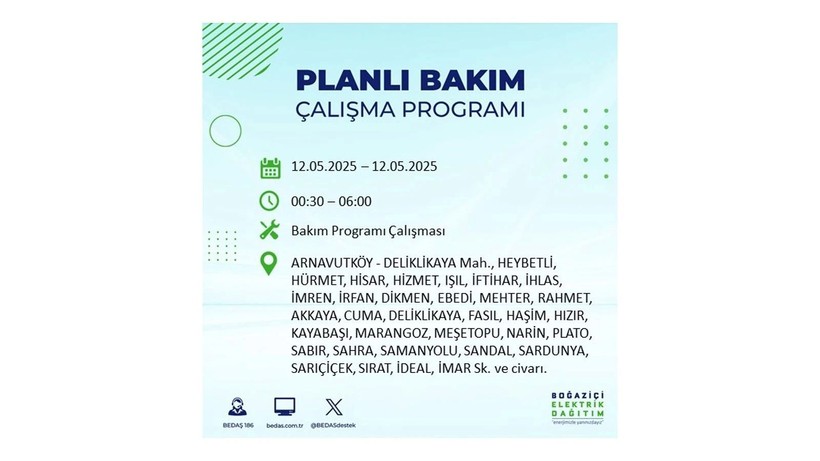 Uzun süreli elektrik kesintisi yaşanacak: 12 Mayıs elektrik kesintileri - Resim: 1