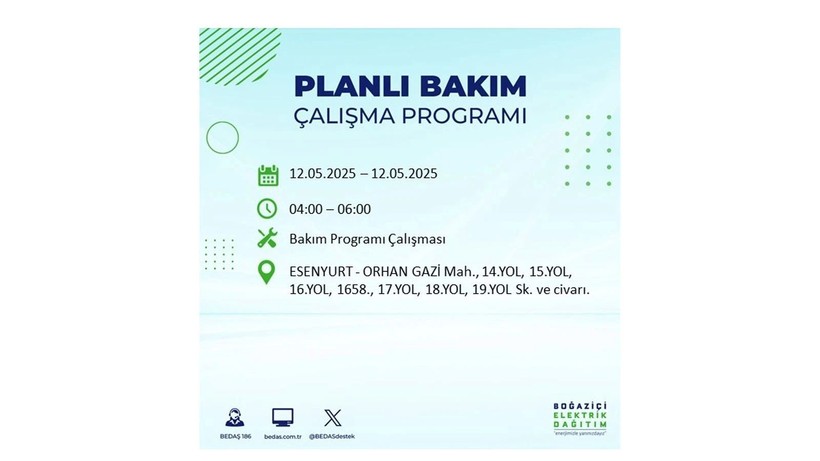 Uzun süreli elektrik kesintisi yaşanacak: 12 Mayıs elektrik kesintileri - Resim: 32