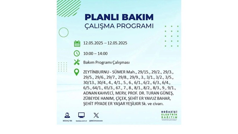 Uzun süreli elektrik kesintisi yaşanacak: 12 Mayıs elektrik kesintileri - Resim: 62