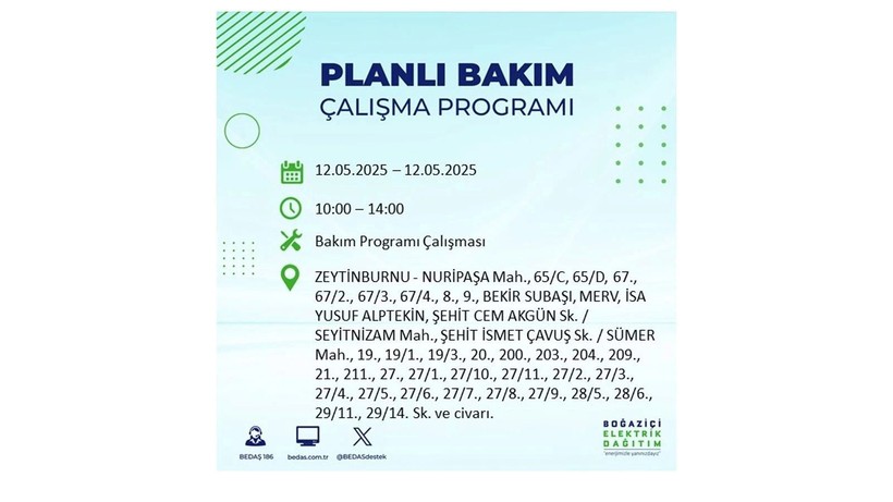 Uzun süreli elektrik kesintisi yaşanacak: 12 Mayıs elektrik kesintileri - Resim: 59