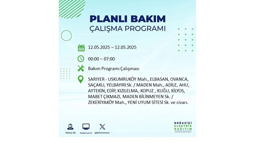 Uzun süreli elektrik kesintisi yaşanacak: 12 Mayıs elektrik kesintileri - Resim: 52
