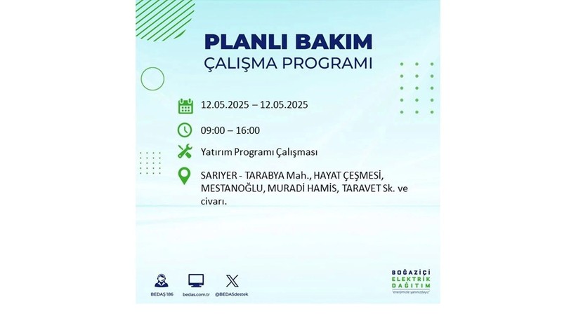 Uzun süreli elektrik kesintisi yaşanacak: 12 Mayıs elektrik kesintileri - Resim: 53