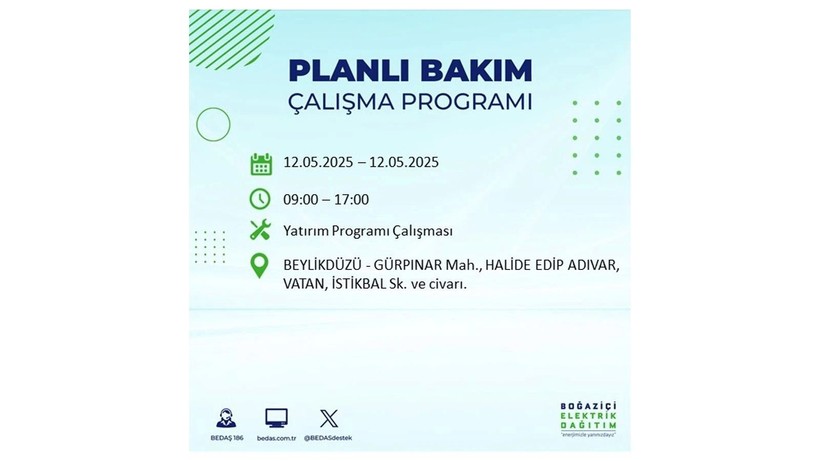 Uzun süreli elektrik kesintisi yaşanacak: 12 Mayıs elektrik kesintileri - Resim: 18