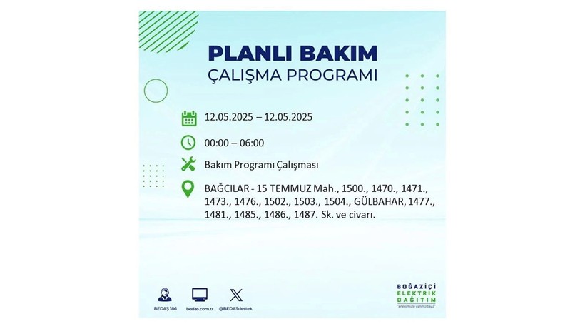 Uzun süreli elektrik kesintisi yaşanacak: 12 Mayıs elektrik kesintileri - Resim: 7