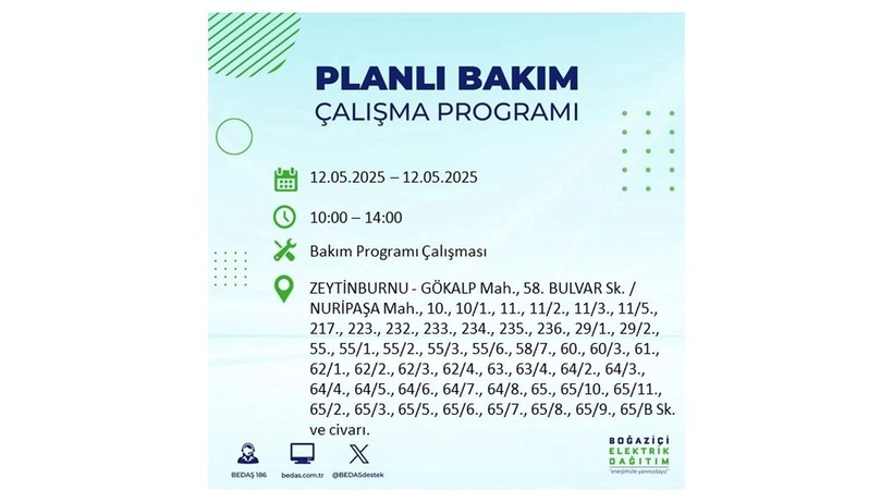 Uzun süreli elektrik kesintisi yaşanacak: 12 Mayıs elektrik kesintileri - Resim: 60