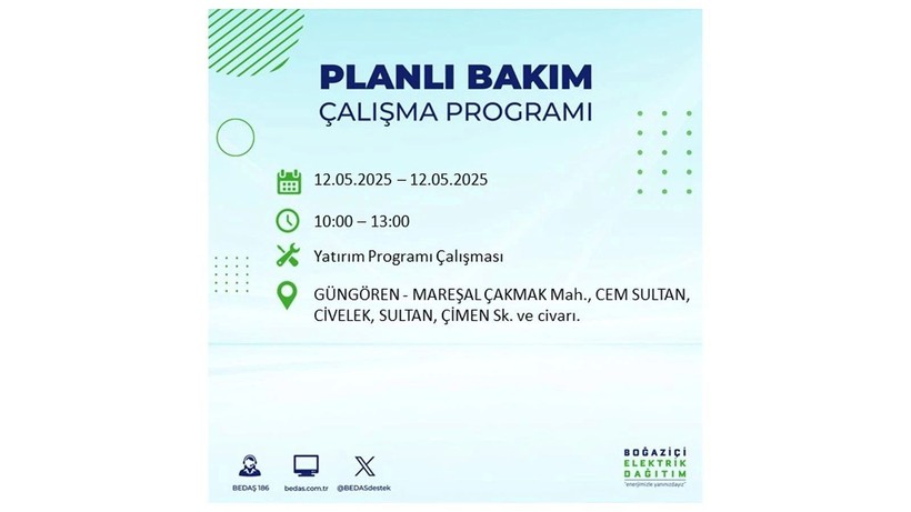 Uzun süreli elektrik kesintisi yaşanacak: 12 Mayıs elektrik kesintileri - Resim: 44