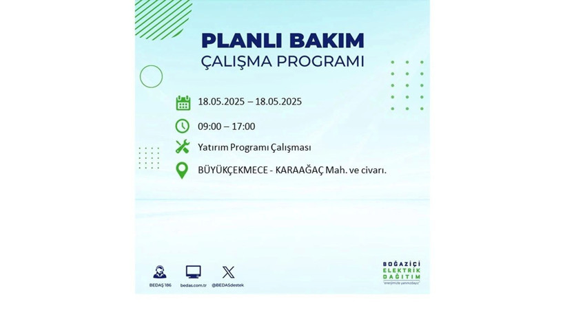 18 Mayıs'ta birçok ilçede elektrikler kesik olacak: Elektrikler ne zaman gelecek? - Resim: 7