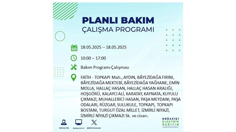 18 Mayıs'ta birçok ilçede elektrikler kesik olacak: Elektrikler ne zaman gelecek? - Resim: 9