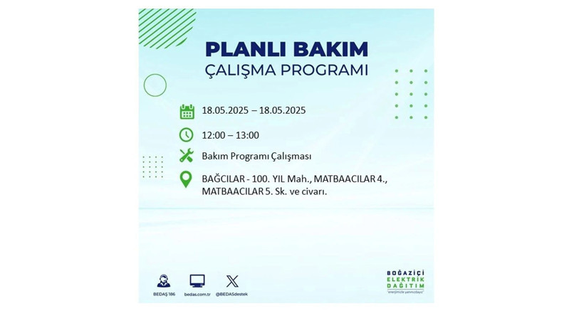 18 Mayıs'ta birçok ilçede elektrikler kesik olacak: Elektrikler ne zaman gelecek? - Resim: 4