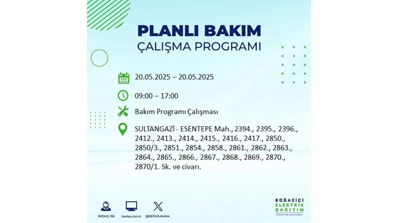 Yarın onlarca ilçede elektrikler olmayacak: 20 Mayıs elektrik kesintileri - Resim: 2