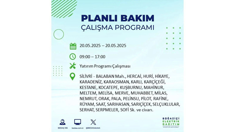 Yarın onlarca ilçede elektrikler olmayacak: 20 Mayıs elektrik kesintileri - Resim: 21