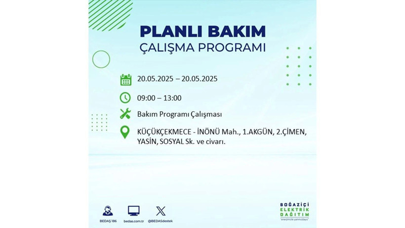 Yarın onlarca ilçede elektrikler olmayacak: 20 Mayıs elektrik kesintileri - Resim: 25