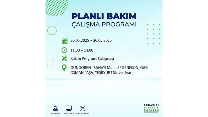 Yarın onlarca ilçede elektrikler olmayacak: 20 Mayıs elektrik kesintileri - Resim: 27