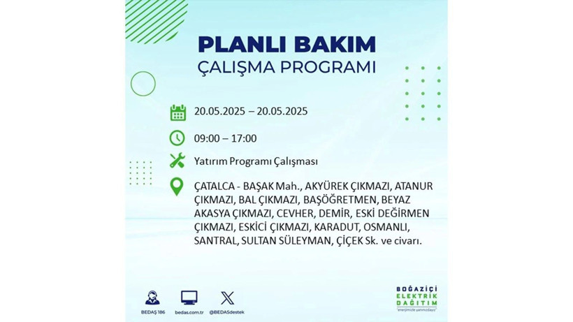 Yarın onlarca ilçede elektrikler olmayacak: 20 Mayıs elektrik kesintileri - Resim: 50