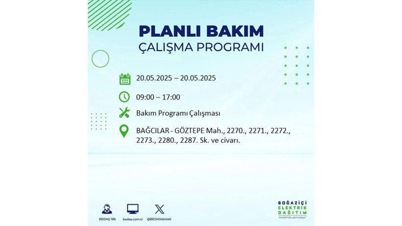 Yarın onlarca ilçede elektrikler olmayacak: 20 Mayıs elektrik kesintileri - Resim: 80