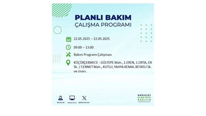 Yarın uzun süre elektrik olmayacak: 22 Mayıs elektrik kesintileri - Resim: 49