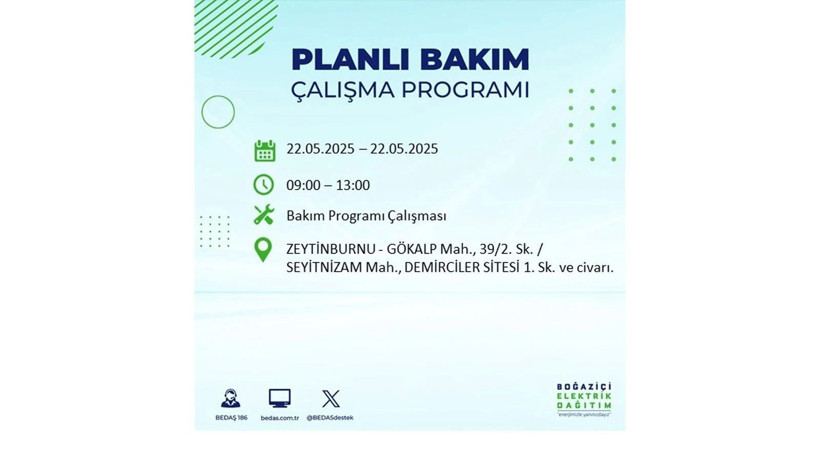 Yarın uzun süre elektrik olmayacak: 22 Mayıs elektrik kesintileri - Resim: 64