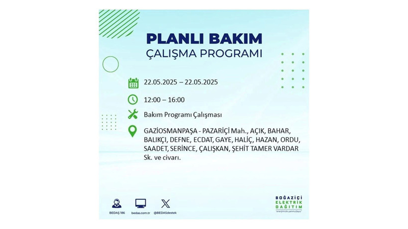 Yarın uzun süre elektrik olmayacak: 22 Mayıs elektrik kesintileri - Resim: 40