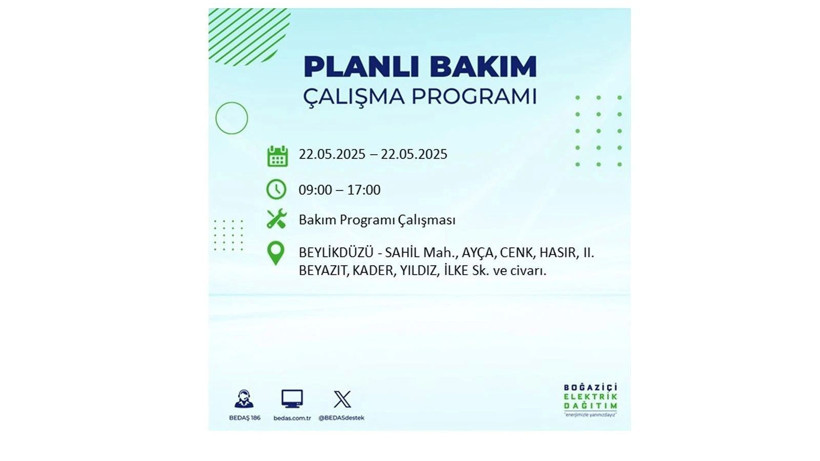 Yarın uzun süre elektrik olmayacak: 22 Mayıs elektrik kesintileri - Resim: 22