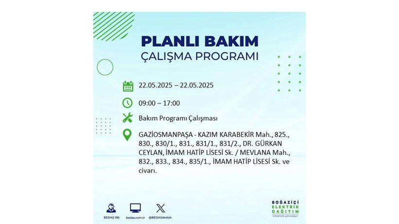 Yarın uzun süre elektrik olmayacak: 22 Mayıs elektrik kesintileri - Resim: 44