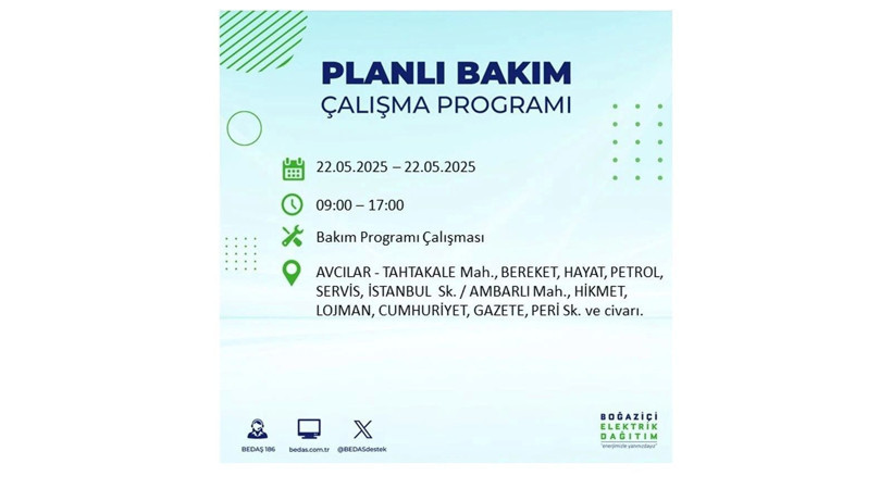 Yarın uzun süre elektrik olmayacak: 22 Mayıs elektrik kesintileri - Resim: 12