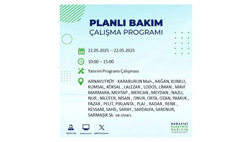 Yarın uzun süre elektrik olmayacak: 22 Mayıs elektrik kesintileri - Resim: 7