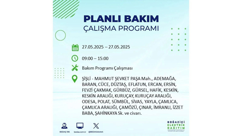 Elektrik kesintisinin olacağı ilçeler belli oldu: 27 Mayıs elektrik kesintileri - Resim: 4