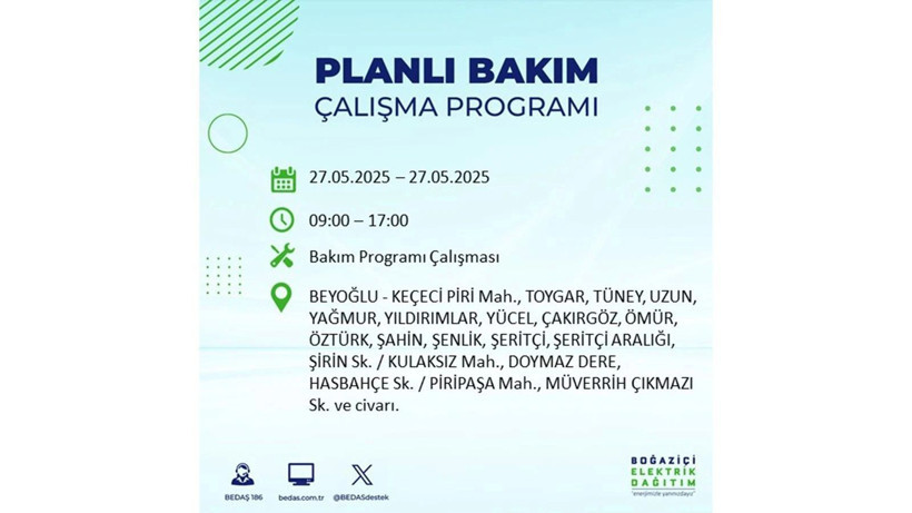 Elektrik kesintisinin olacağı ilçeler belli oldu: 27 Mayıs elektrik kesintileri - Resim: 47