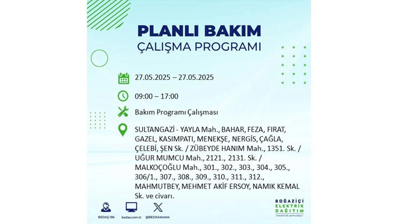 Elektrik kesintisinin olacağı ilçeler belli oldu: 27 Mayıs elektrik kesintileri - Resim: 9