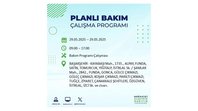 Yarın bu ilçelerde elektrikler gidecek: 29 Mayıs elektrik kesintileri - Resim: 12
