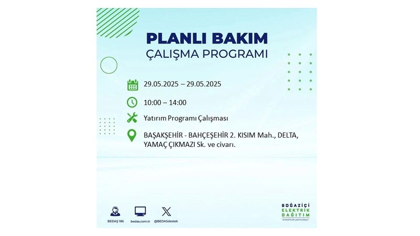Yarın bu ilçelerde elektrikler gidecek: 29 Mayıs elektrik kesintileri - Resim: 13