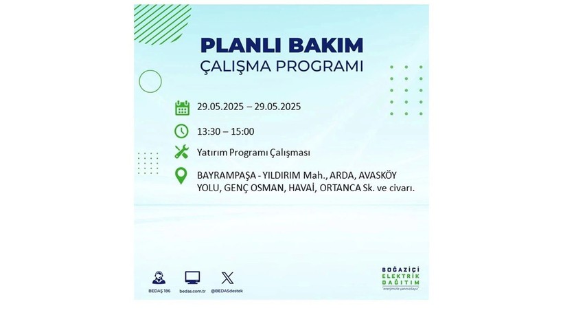 Yarın bu ilçelerde elektrikler gidecek: 29 Mayıs elektrik kesintileri - Resim: 15
