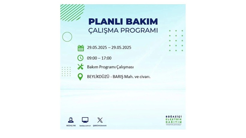 Yarın bu ilçelerde elektrikler gidecek: 29 Mayıs elektrik kesintileri - Resim: 20