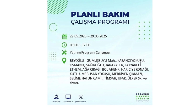 Yarın bu ilçelerde elektrikler gidecek: 29 Mayıs elektrik kesintileri - Resim: 21