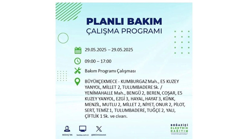 Yarın bu ilçelerde elektrikler gidecek: 29 Mayıs elektrik kesintileri - Resim: 24