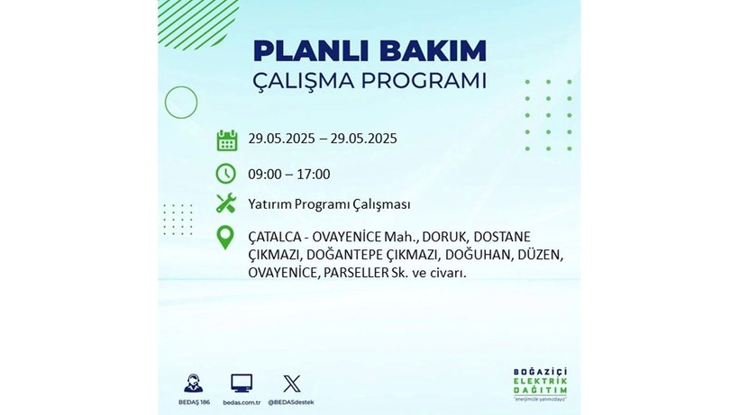 Yarın bu ilçelerde elektrikler gidecek: 29 Mayıs elektrik kesintileri - Resim: 25